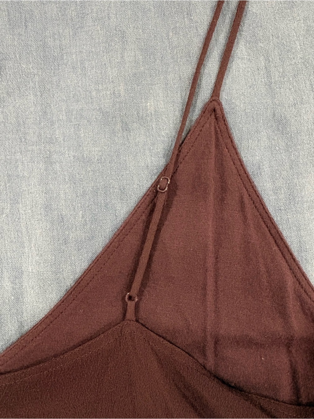 Wilfred Deep Plum V-Neck Spaghetti Strap Tank - Picture 3 of 5